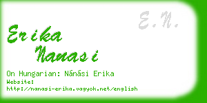 erika nanasi business card